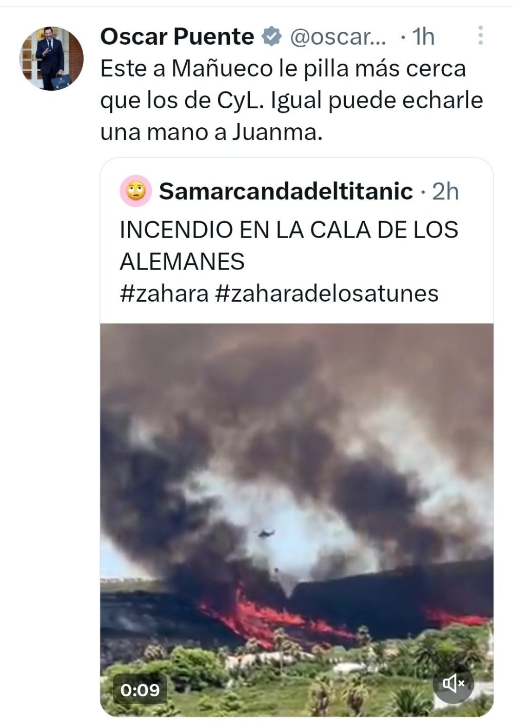 Óscar Puente, ministro de transportes.