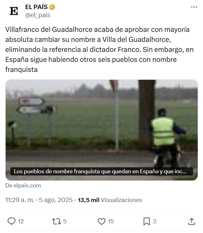 Me parece irónico que una "ley de memoria histórica" se ocupe de borrar el rastro de la historia.