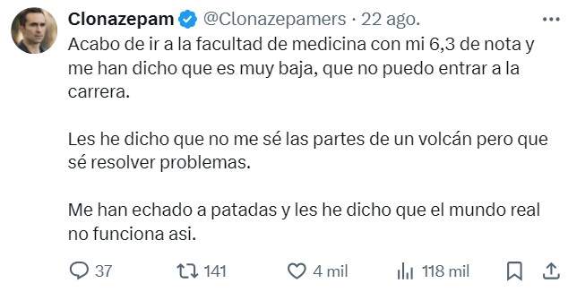 Se nos ha venido un poco arriba el youtuber millonetis.