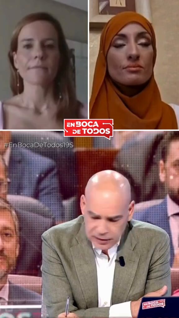 Isabel Pérez Moñino y una mujer musulmana discuten por el velo islámico.