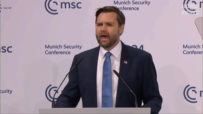 JD Vance en febrero de 2025: "Nuestro propio gobierno alentó a empresas privadas a silenciar a la gente... Bajo el liderazgo de Donald Trump, podemos discrepar de sus opiniones, pero lucharemos para defender su derecho a expresarlas públicamente".