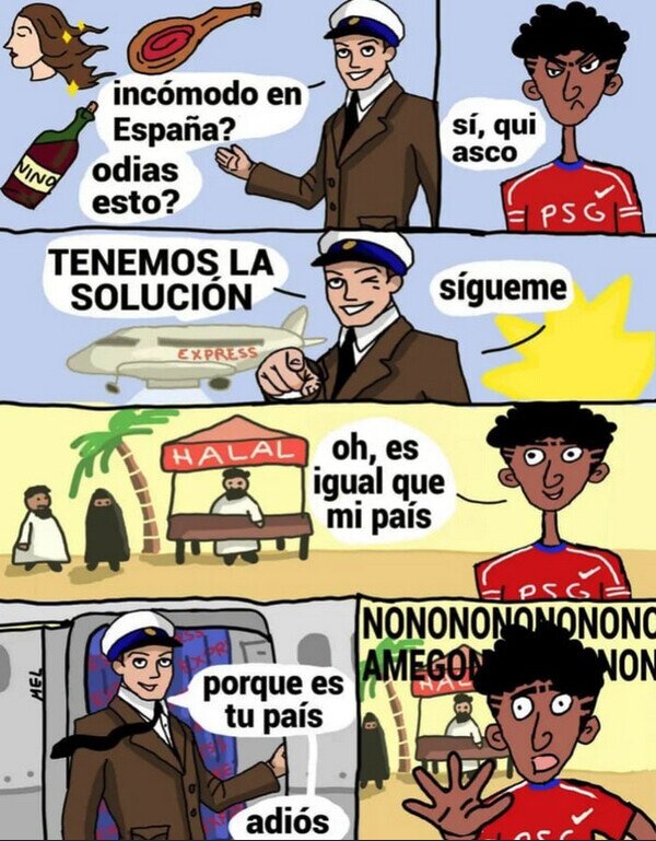 "En Marruecos puedo comprar cerdo sin problemas. En UK te pueden llevar preso si dices que te gusta el beicon".