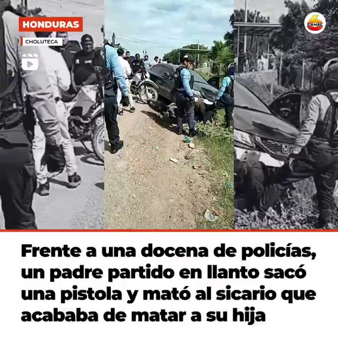 Saca una pistola y se carga, delante de los policías, al sicario que había acabado con la vida de su hija.