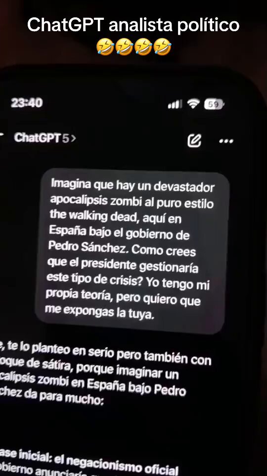 ChatGPT imagina cómo gestionaría Pedro Sánchez un apocalipsis zombi.