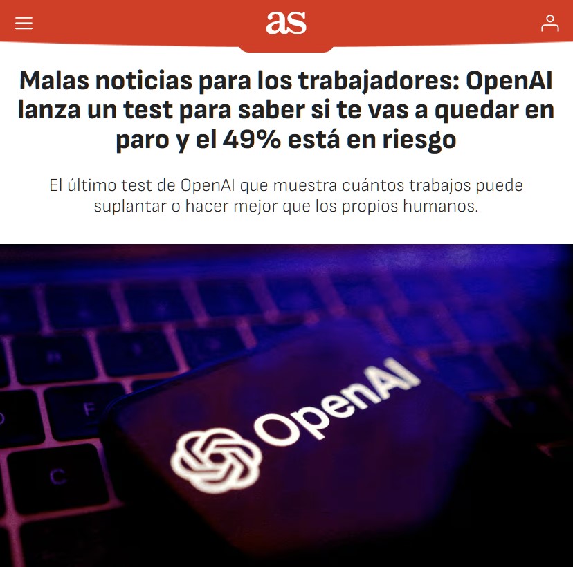 OpenAI ha creado un test para que sepas si te vas a quedar en el paro por culpa de la IA