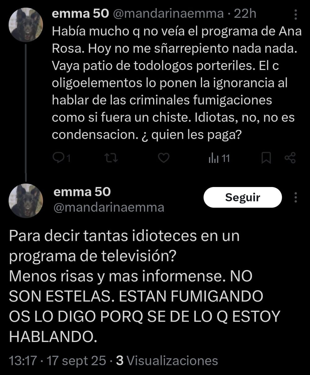 Nos siguen fuñigando.