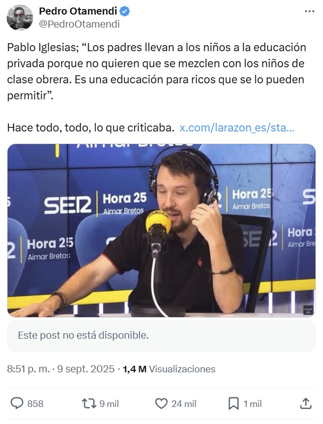 Venga, ya solo falta que abra un crowdfunding para pagarle el colegio privado a sus hijos.