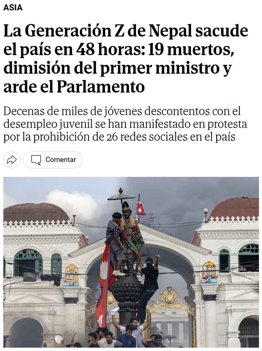 Post recopilatorio con todo lo que está pasando en NEPAL.