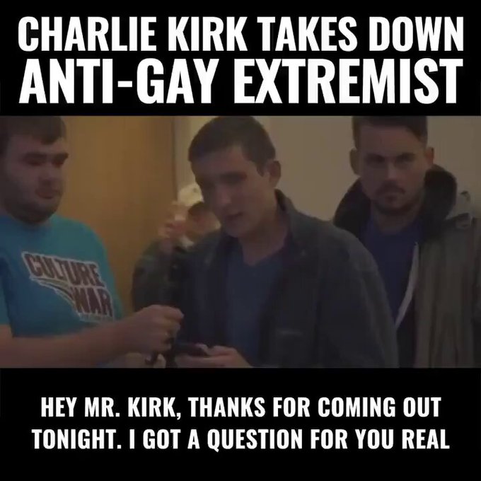"Charlie Kirk era homófobo"