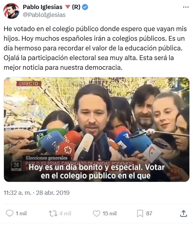 Venga, ya solo falta que abra un crowdfunding para pagarle el colegio privado a sus hijos.