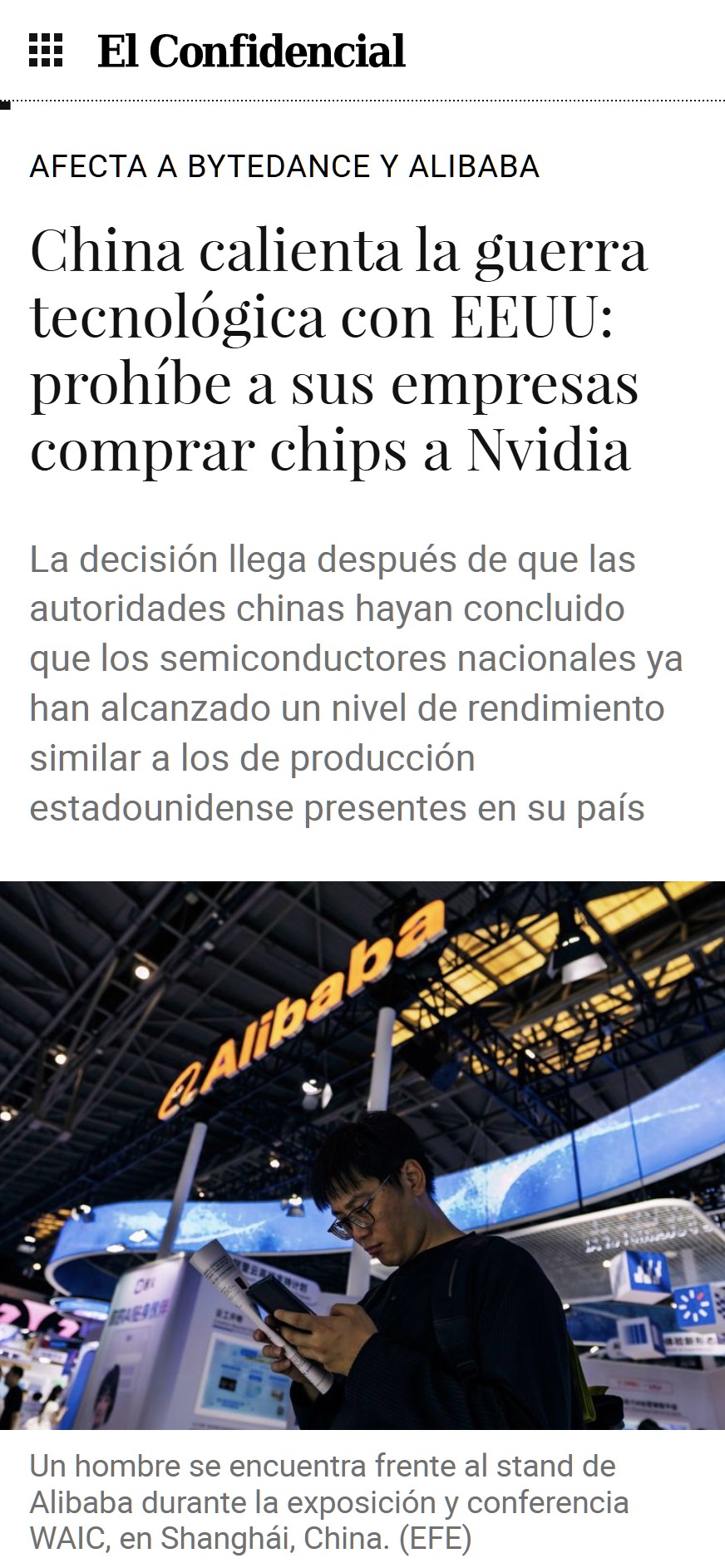 China veta a NVidia tras haber copiado todo lo copiable.