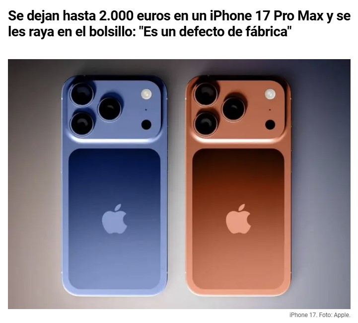 Los problemas del nuevo iPhone 17 Pro no cesan.