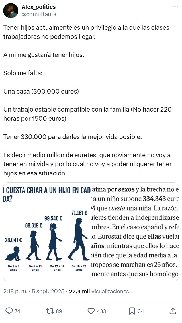 ¿Cuánto cuesta criar a un hijo?