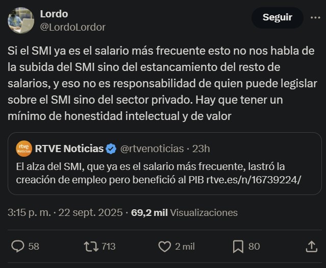 El SMI ya es el salario más frecuente.