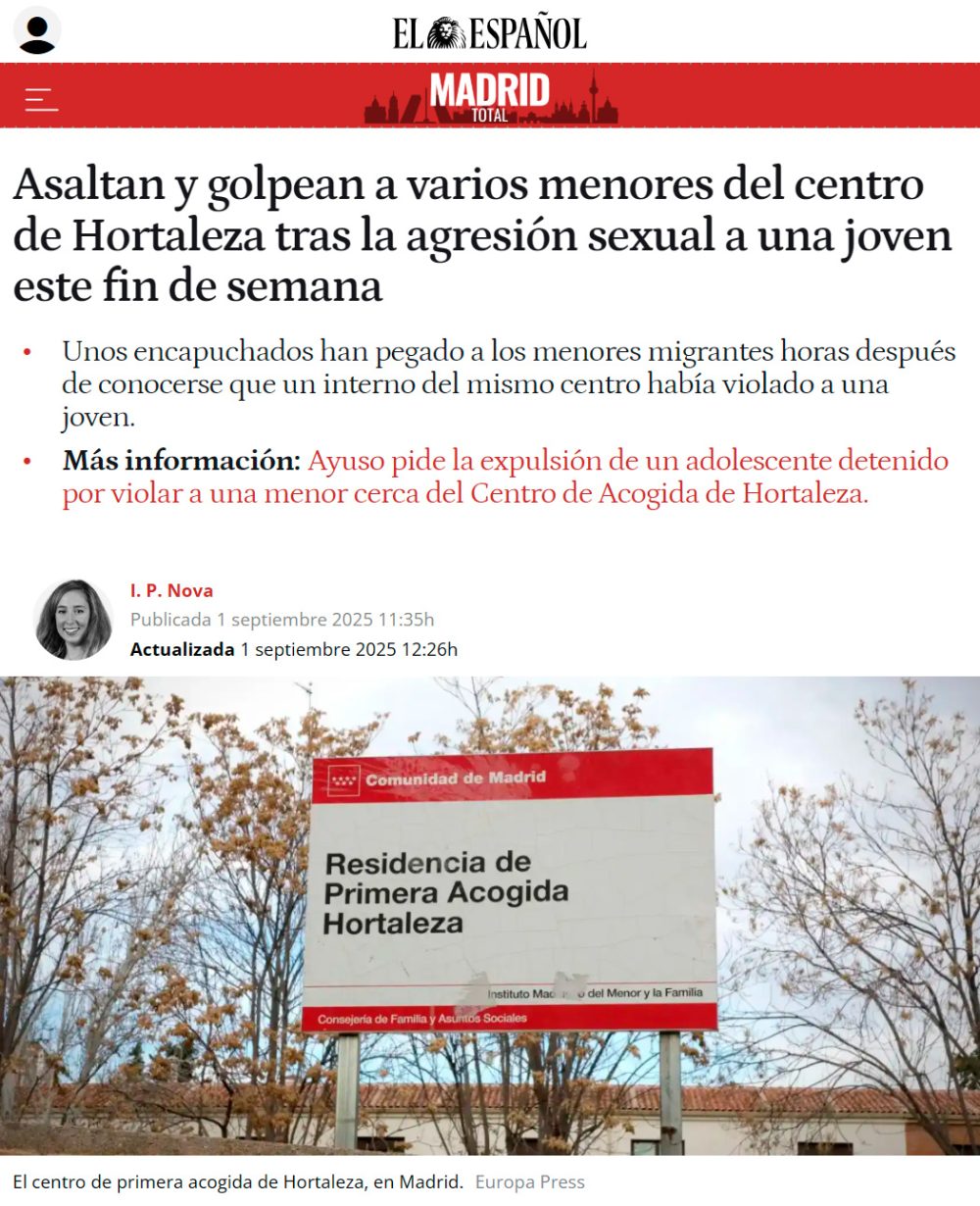 Venganza en el centro de menores de Hortaleza.