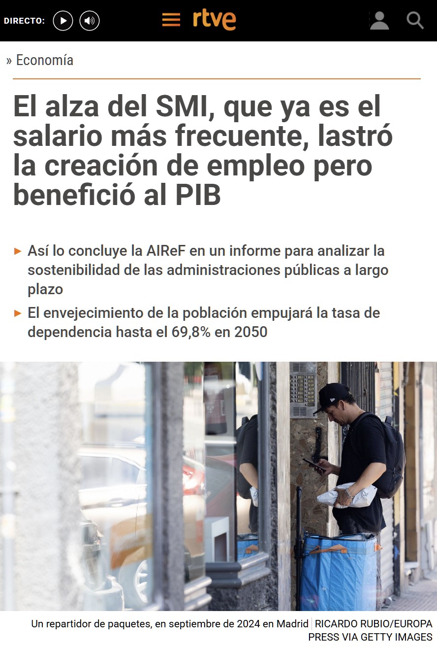 El SMI ya es el salario más frecuente.
