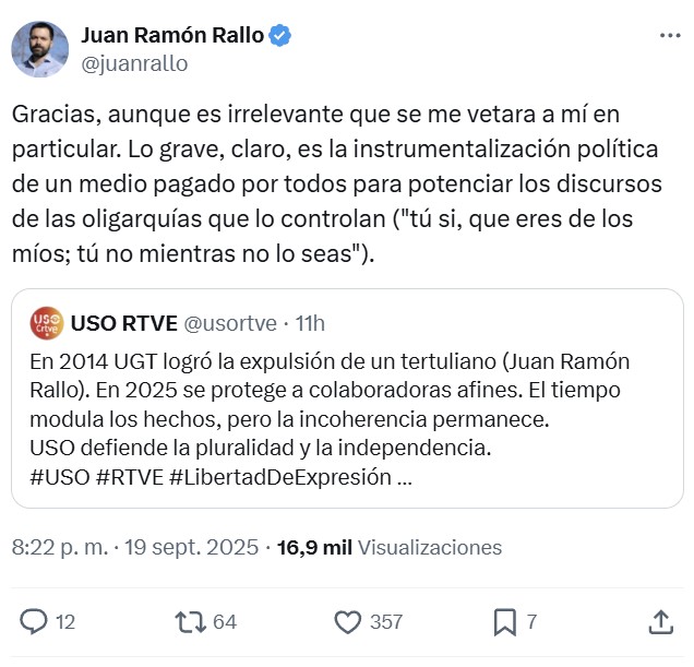 Lorenzo Milá (TVE) consternado por la advertencia de Trump a los medios que le critican constantemente.