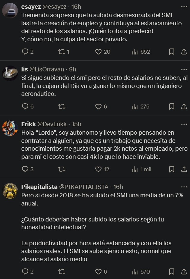 El SMI ya es el salario más frecuente.