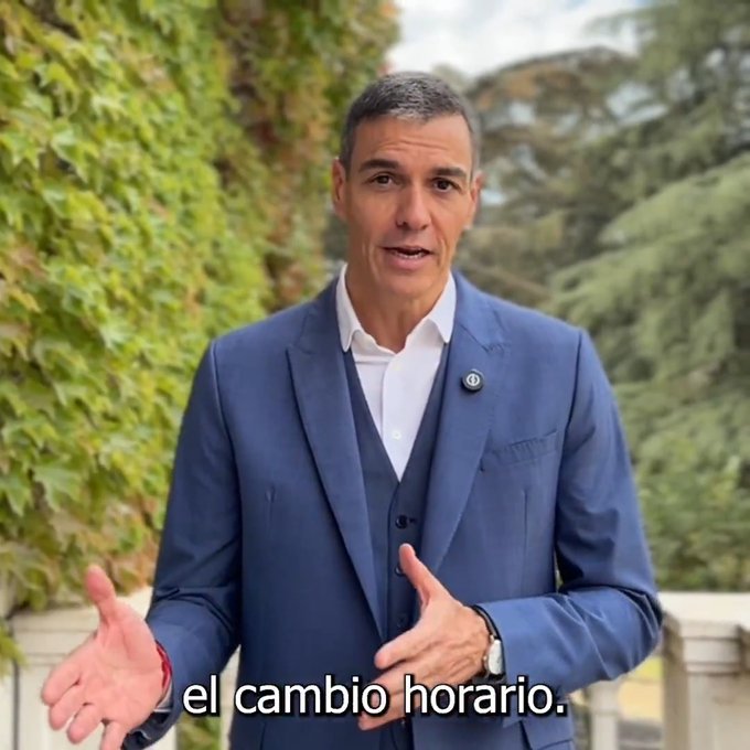 Pedro Sánchez propondrá a la UE acabar con el cambio de hora estacional en el Consejo de Energía y pedirá que se ponga en marcha el mecanismo de revisión competente.