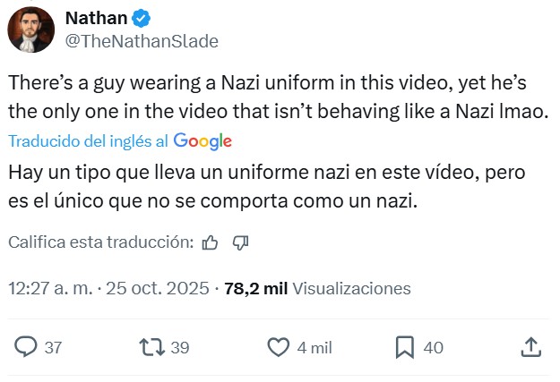 Un estudiante universitario se disfraza de soldado nаzi para Halloween y es expulsado de un local.