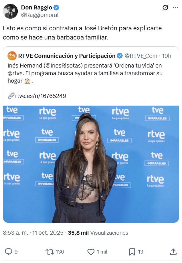 Inés Hernand presentará "ordena tu vida" en TVE.