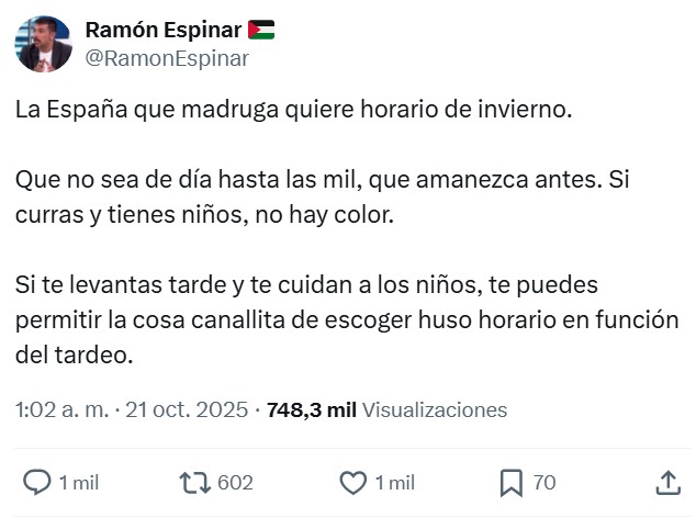 Claro hombre, la gente lo que quiere es quemar las horas de luz currando y que al salir del trabajo sea ya de noche.