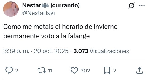 ¿Qué persona (con alma) votaría mantener todo el año el horario DE INVIERNO?