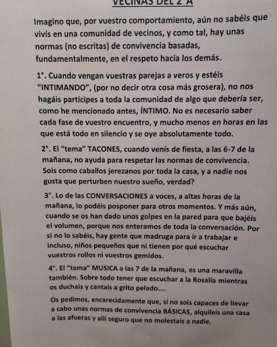 Normas de convivencia creadas por Charo Chárez y para nada basadas en la envidia