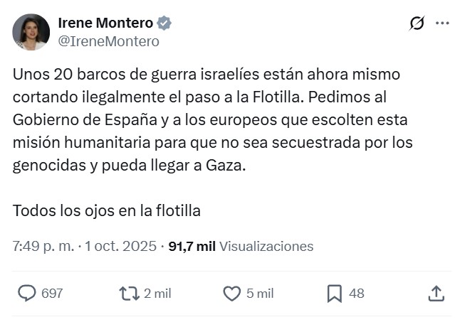 Juan Soto Ivars sobre los miembros de la flotilla: "Sois giIipoIIas desde el kilómetro 0 y unos farsantes porque sabíais que no ibais a poder entrar".