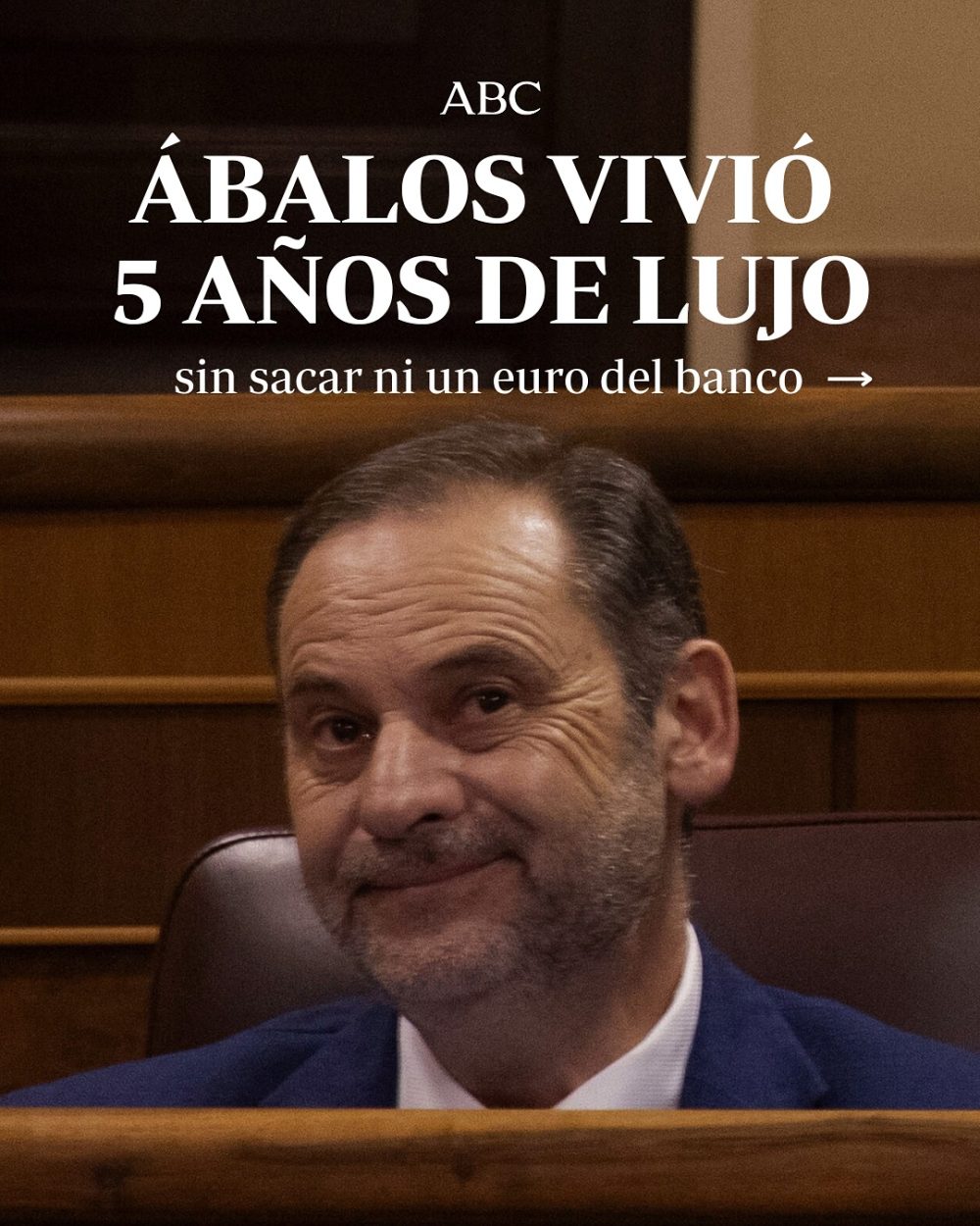 Ábalos no sacó ni un euro de sus cuentas bancarias ni pagó con tarjeta en 5 años.