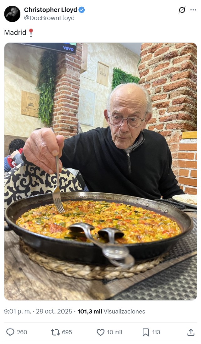 ¿Plato? A donde vamos no necesitamos plato, Marty.