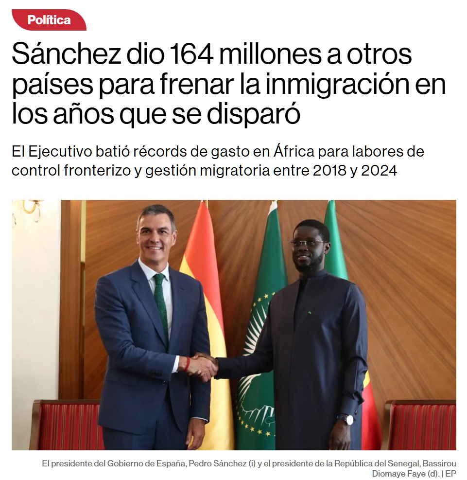 Pdro Snchz regaló 164 millones de nuestros impuestos a África para frenar la inmigración… pero se disparó.