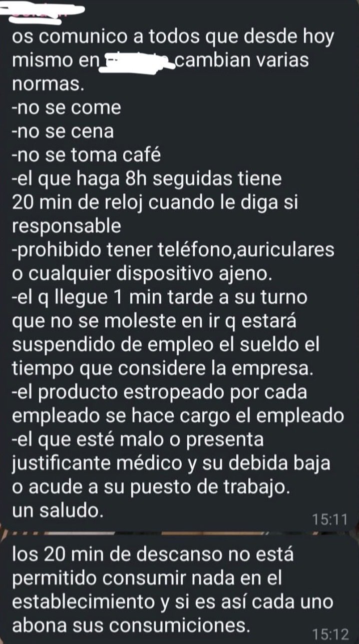 "Buen ambiente de trabajo"