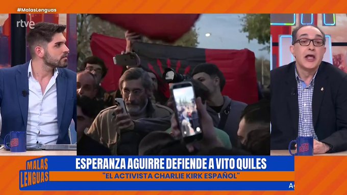 Villarroya: “Vito Quiles es un vividor del cuento que está cobrando por hacer estas patochadas y estas payasadas. Yo, que tengo 61 años, artrósico y que no me levanto, levanto el puño y sale corriendo porque ve un comunista”.