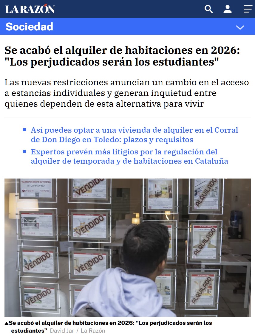 Nueva ley en camino para regular el alquiler por temporadas y el alquiler de habitaciones.