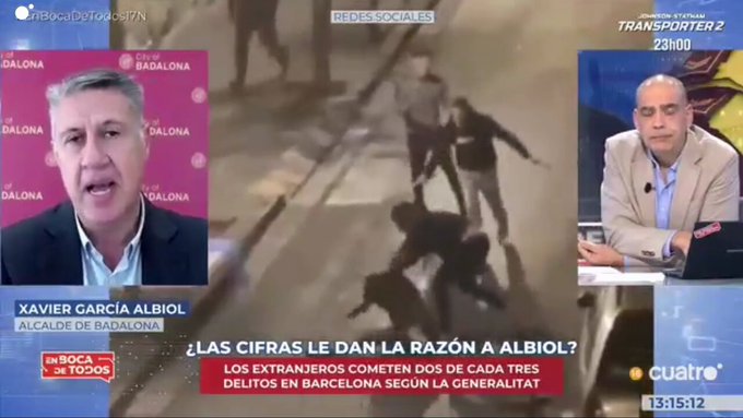 Albiol sobre la criminalidad en Barcelona: “Dos de cada tres detenidos en Barcelona son extranjeros”
