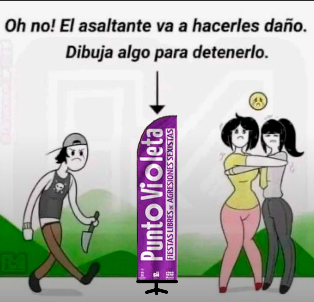 Salva a las dos señoritas dibujando algo.