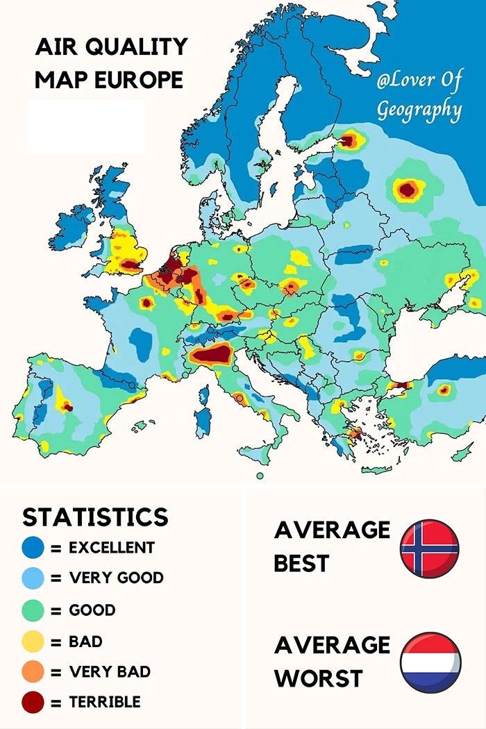 Calidad del aire en Europa.