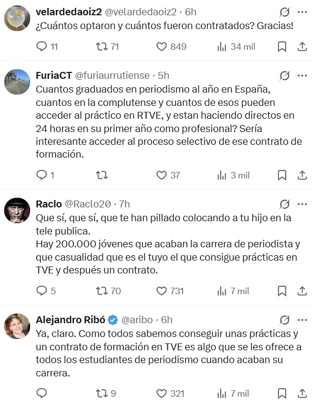 Ya es casualidad que el Hijo de Xavier Fortes (TVE) acabe de terminar la carrera y ya esté con un contrato en TVE...