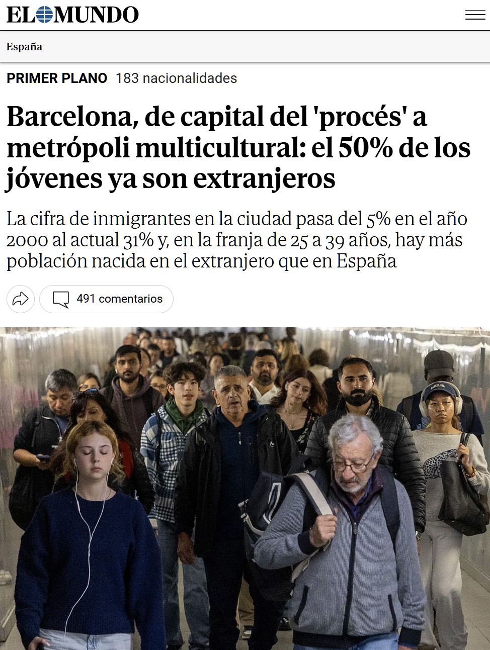 Barcelona: del runrún independentista a ser más "multicultural" que Nueva York.