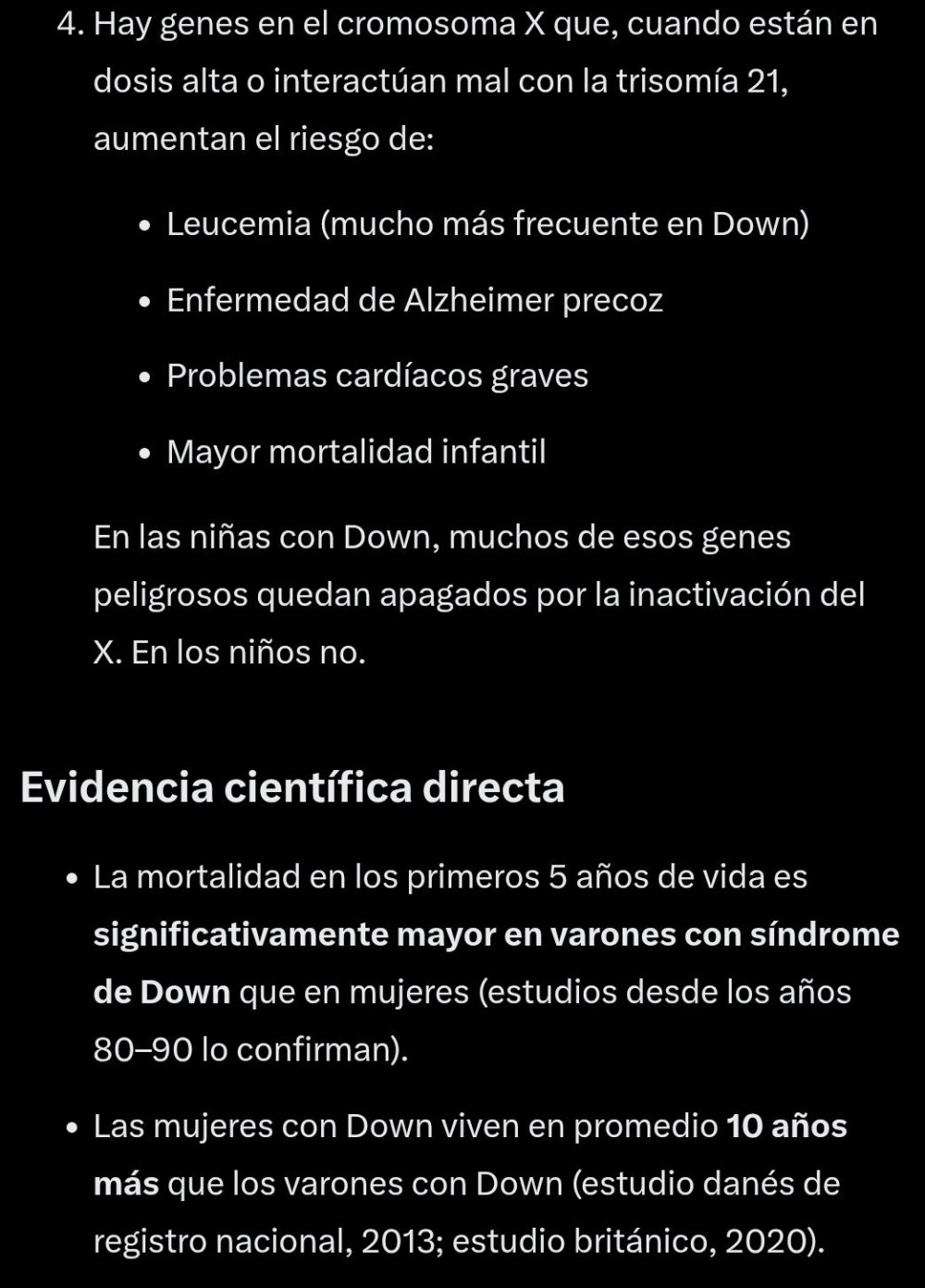 ¿Son las mujeres con down más inteligentes que los hombres con down?