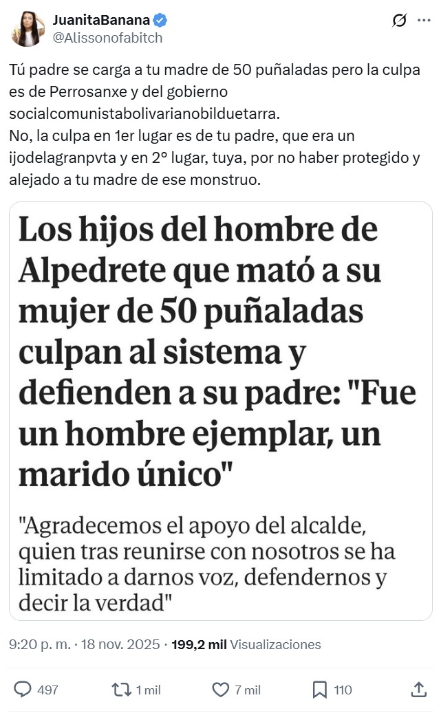 Una reflexión sobre el supuesto crimen machista de Alpedrete.
