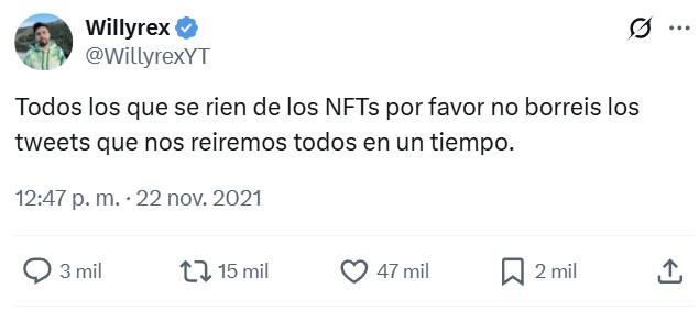 Uno de los tuits con peor envejecer de Twitter.