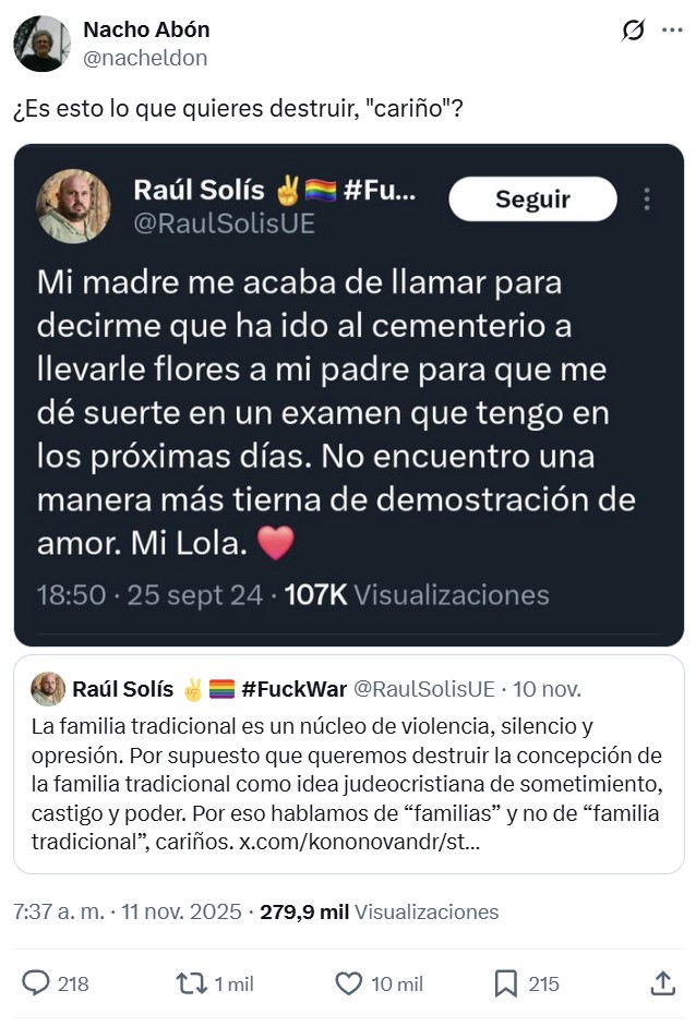 "Hay que abolir la familia tradicional"