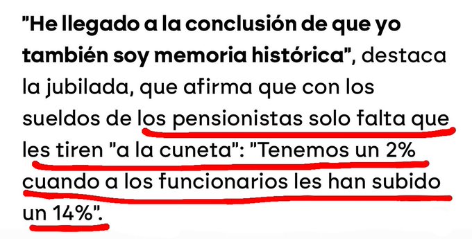 ¿Quién le dice a la señora que su pensión dependerá de esos jóvenes?
