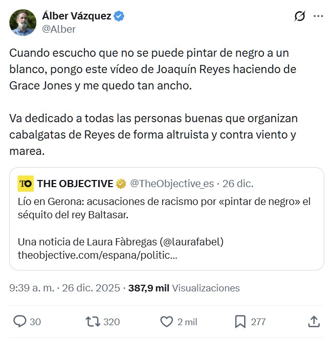 Ya estamos otra vez con la tontería de la "black face"...