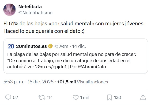 La plaga de las bajas por salud mental.