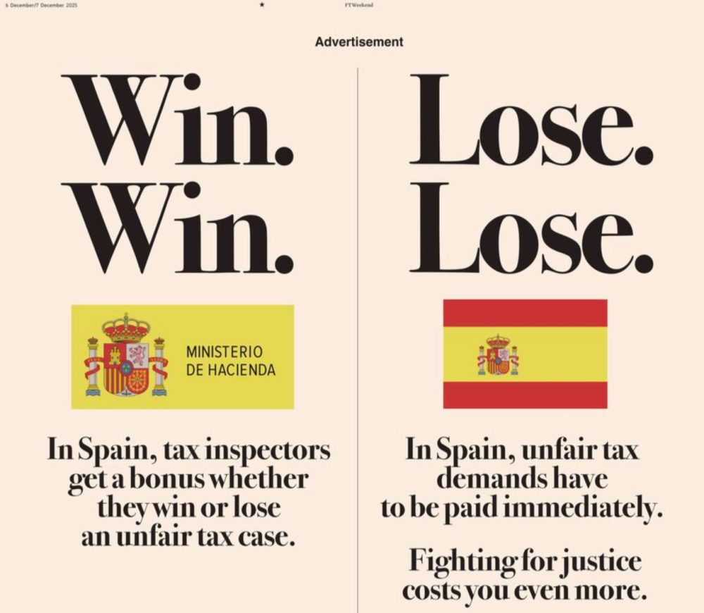 Un anuncio a toda página en el Financial Times.
