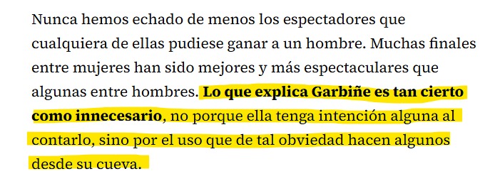 Pero Garbiñe, mujer... ¿Cómo se te ocurre decir la verdad?