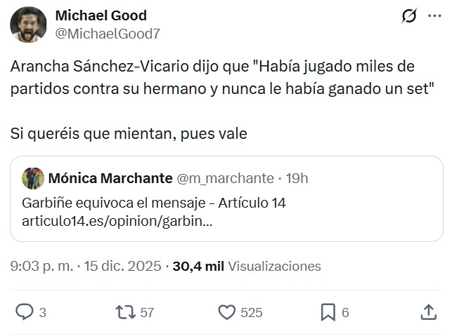 Pero Garbiñe, mujer... ¿Cómo se te ocurre decir la verdad?